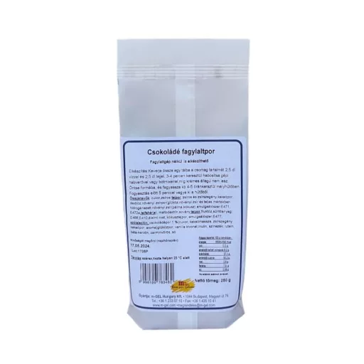 Csokoládé fagylaltpor m-gel 250 g/cs