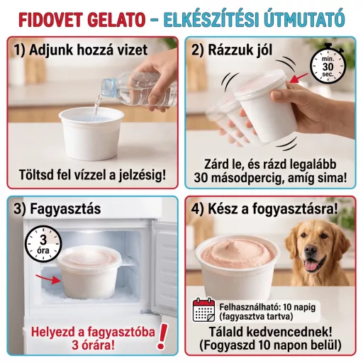 FidOVet Gelato olasz vaníliás ízű kutyafagyi 40 g